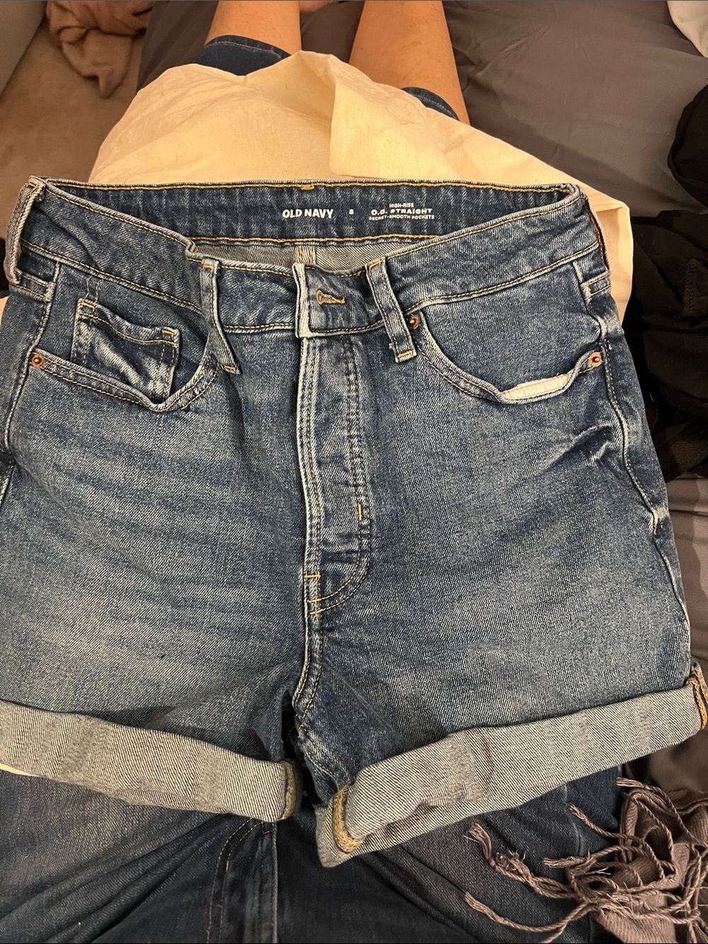 Old Navy Women’s Medium Blue Rolled Cuff Denim Shorts